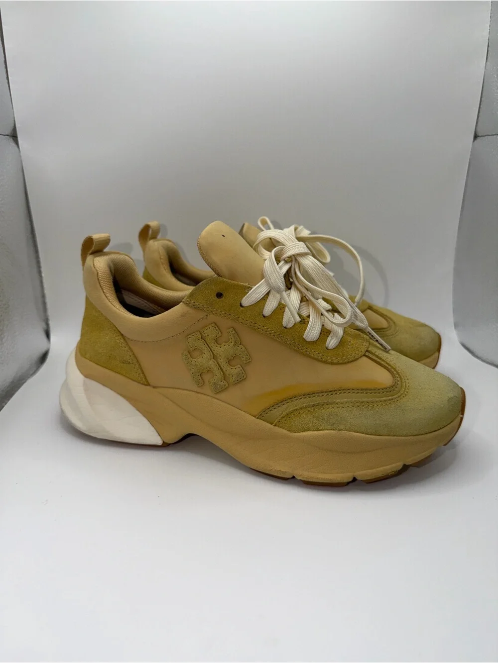 Tory Burch Women's Yellow-Beige Chunky Sneaker